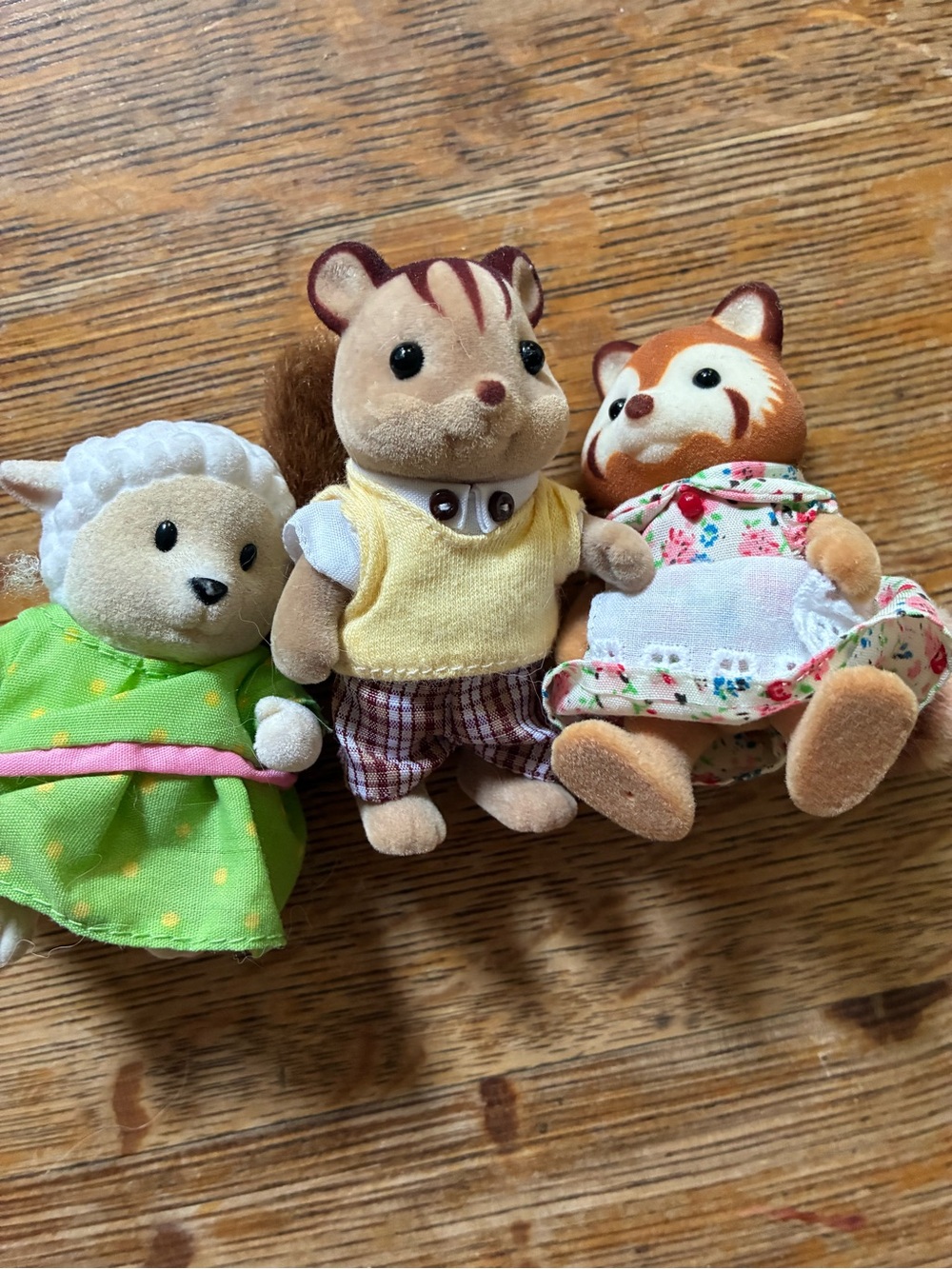 Calico Critter  Brown SquirrelLamb, fox Figure with Yellow Outfit - Kids Toy